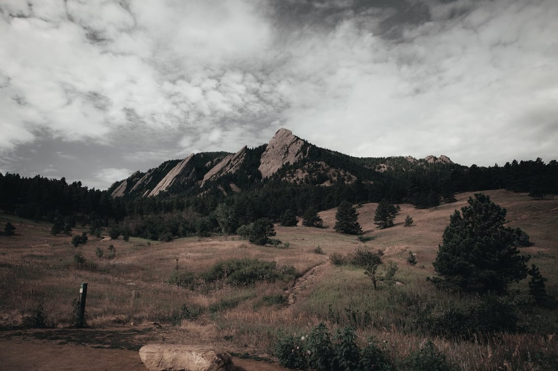 The Flatirons above Boulder, Colorado