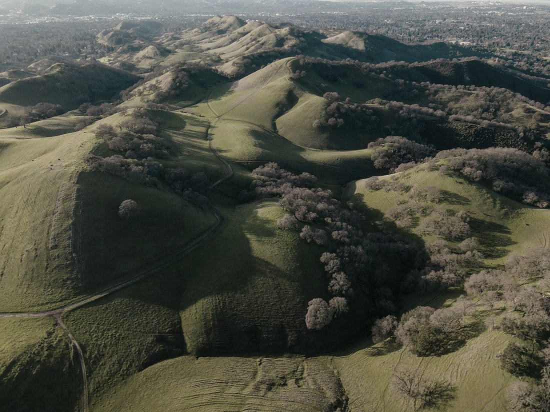 Rolling hills of El Dorado Hills, California