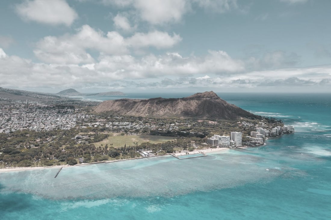 Honolulu and Diamond Head, Oahu