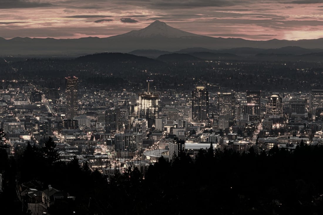 Portland, Oregon with Mt. Hood