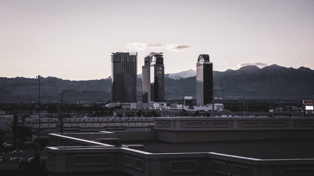 Desert-suburban homes in the Las Vegas valley