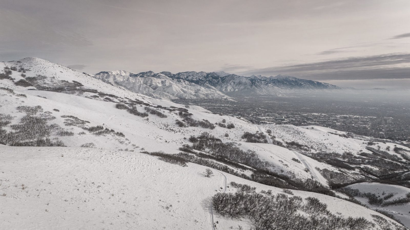 Salt Lake City beneath the Wasatch